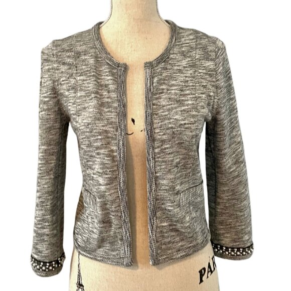 Express Beaded Open Front Cardigan Blazer Jacket Size XS - Picture 1 of 9
